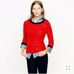 J. Crew Scattered Sequin Sweater Size XS